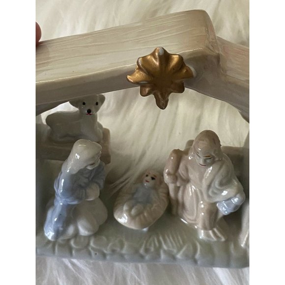 Vtg Ceramic Porcelain Nativity Jesus‎ Mary Joseph - Picture 3 of 12